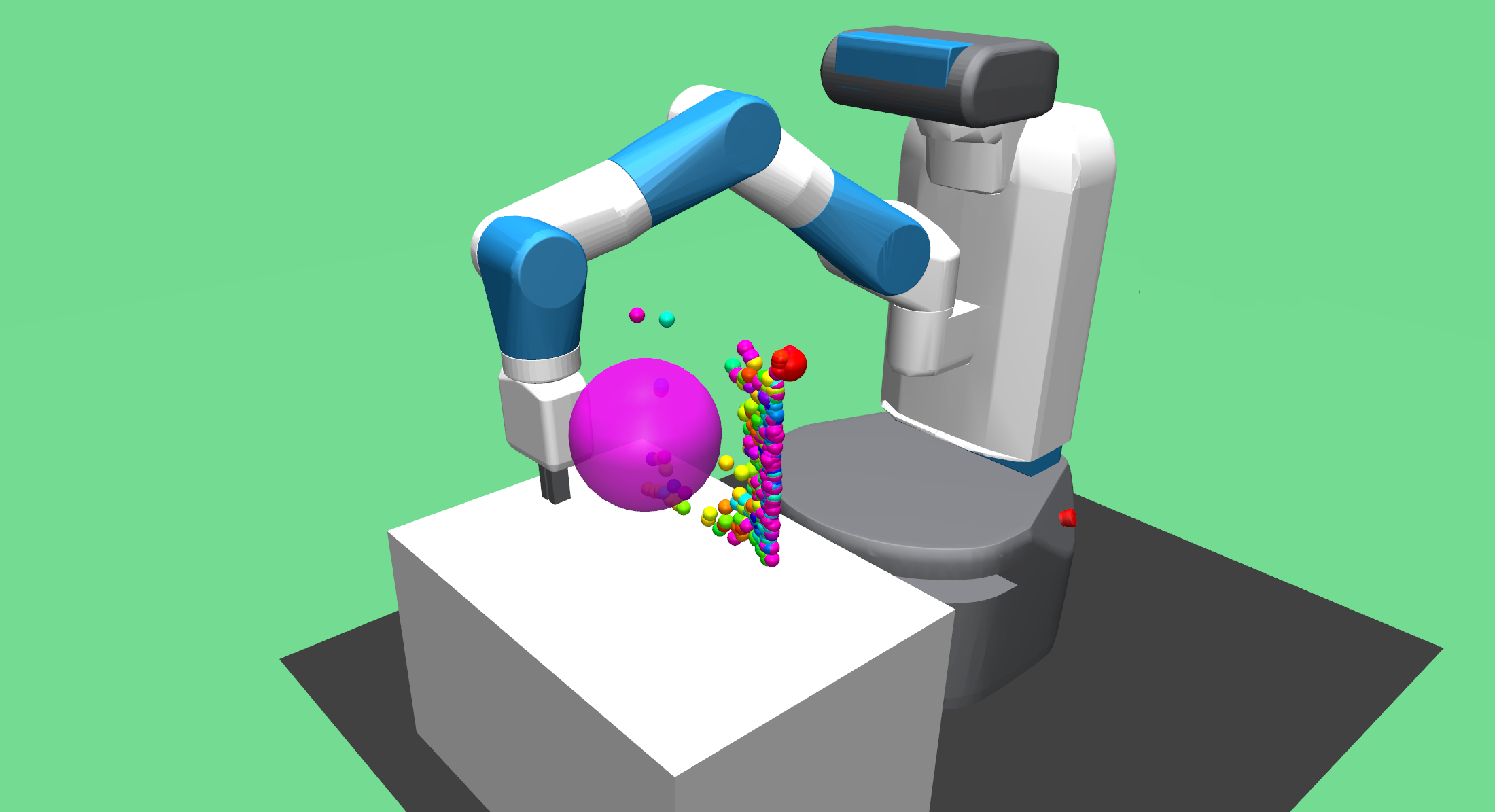 FetchReach with Obstacle Intermediate Goals