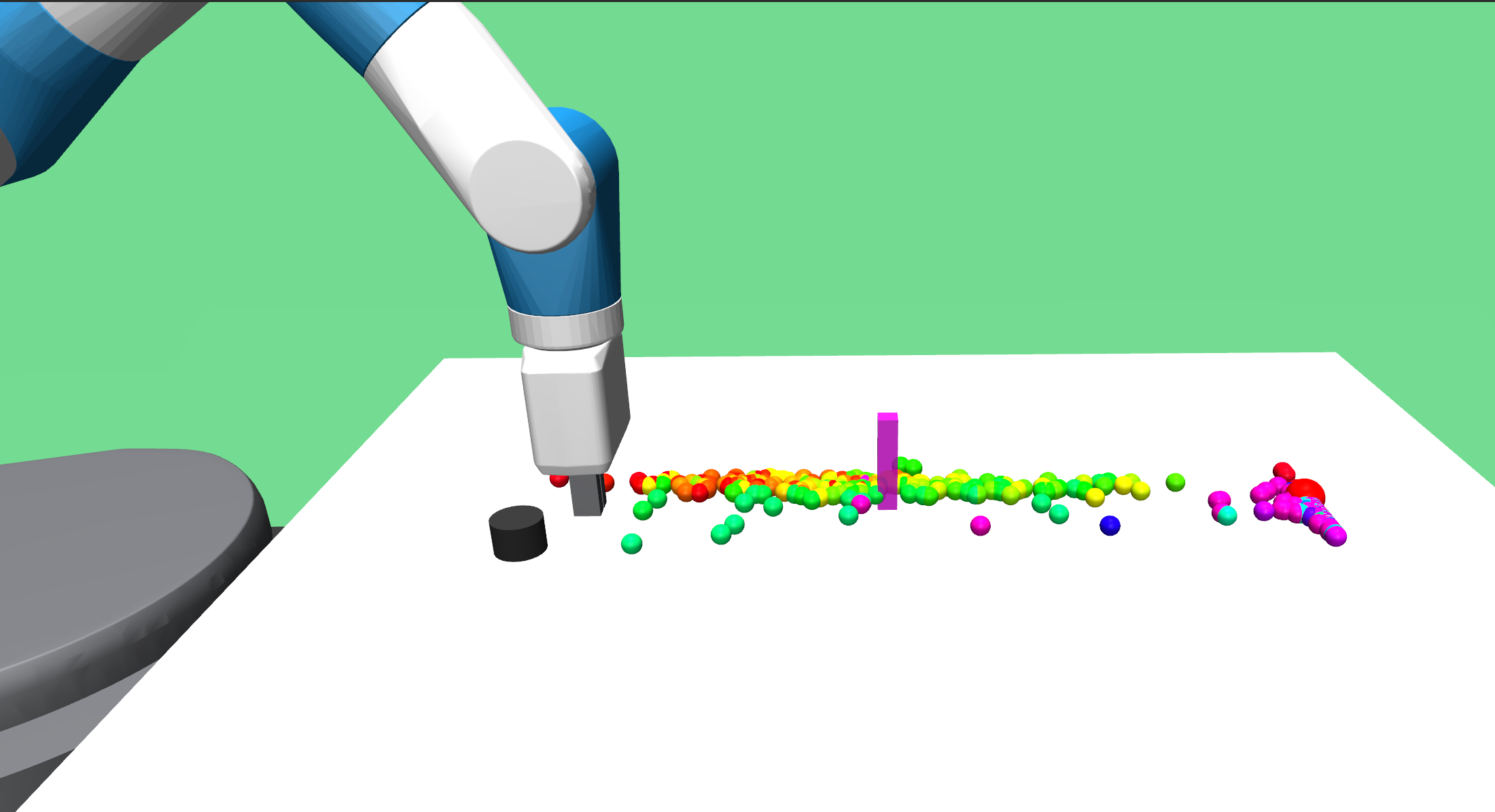 FetchSlide with Obstacle Intermediate Goals